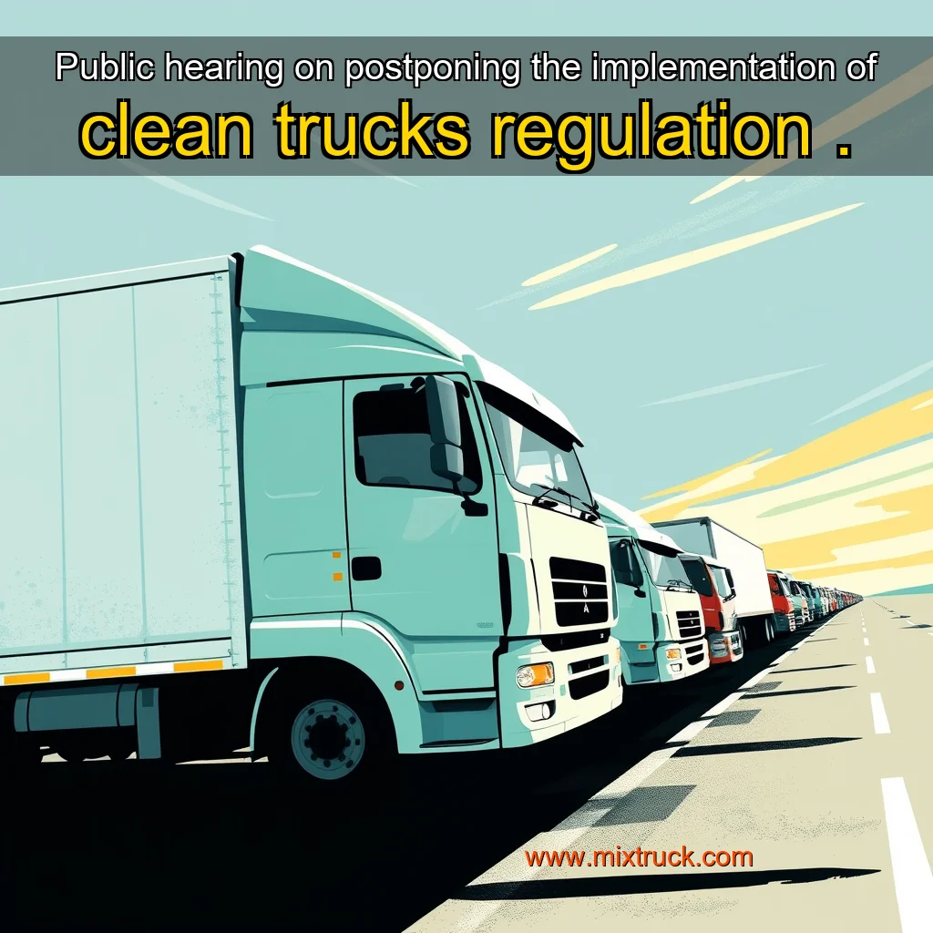 Read more about the article Public hearing on postponing the implementation of clean trucks regulation

.