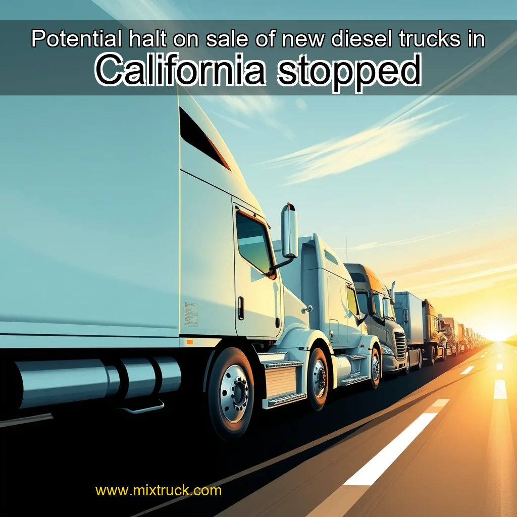 You are currently viewing Potential halt on sale of new diesel trucks in California stopped