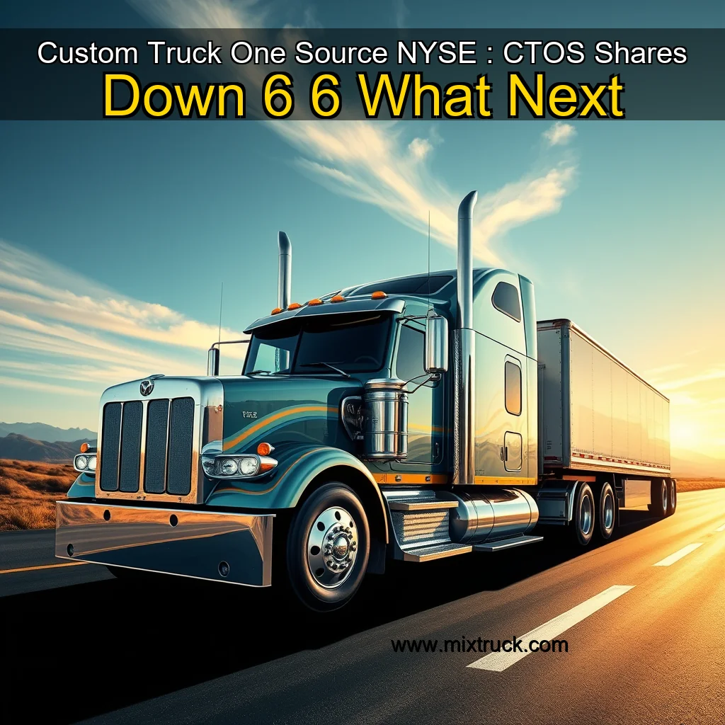 You are currently viewing Custom Truck One Source  NYSE : CTOS  Shares Down 6  6   What Next