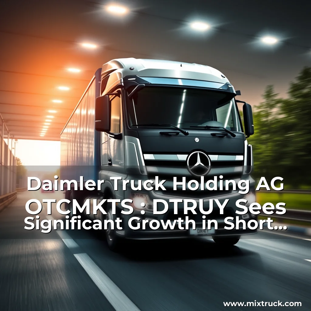 Read more about the article Daimler Truck Holding AG  OTCMKTS : DTRUY  Sees Significant Growth in Short Interest