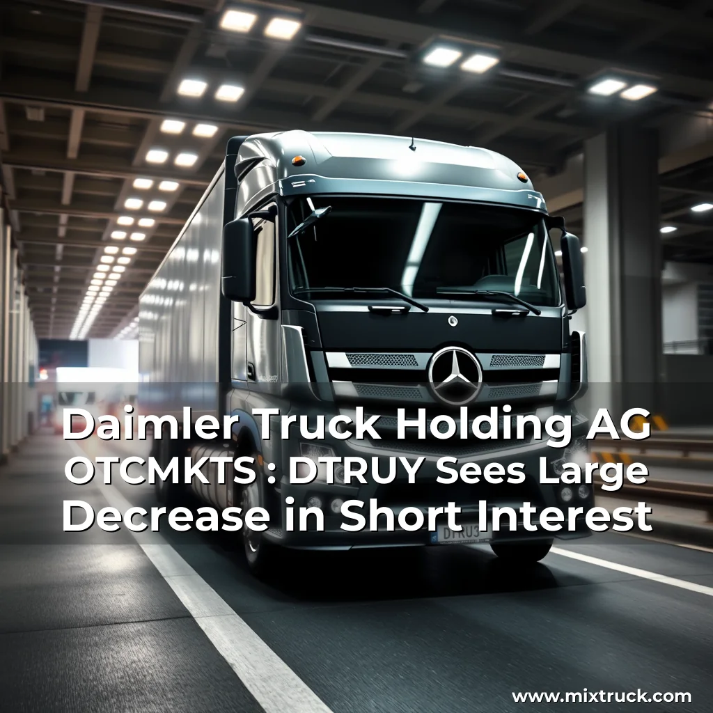 Read more about the article Daimler Truck Holding AG  OTCMKTS : DTRUY  Sees Large Decrease in Short Interest