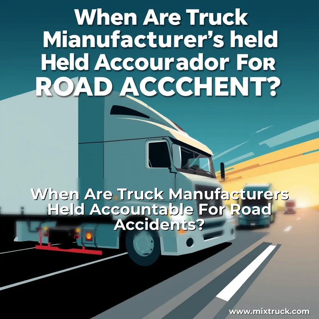 Read more about the article When Are Truck Manufacturers Held Accountable For Road Accidents?