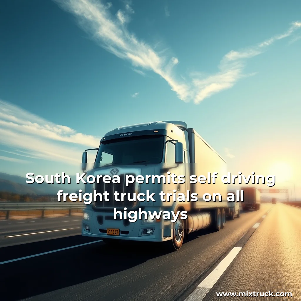 Read more about the article South Korea permits self  driving freight truck trials on all highways