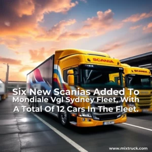 Read more about the article Six New Scanias Added To Mondiale Vgl Sydney Fleet, With A Total Of 12 Cars In The Fleet.