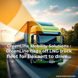 Read more about the article GreenLine Mobility Solutions : GreenLine flags off LNG truck fleet for Bekaert to drive sustainable logistics