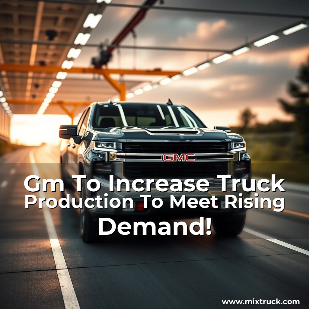 Read more about the article Gm To Increase Truck Production To Meet Rising Demand!