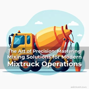 Read more about the article The Art of Precision: Mastering Mixing Solutions for Modern Mixtruck Operations